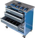LARBANKE 5-Drawer Tool Chest, Rolling Tool Chest with Wheels, Foot Pads&Locking System,Mobile Storage Tool Cabinet with Stainless Steel Top,Connect Units for A Large Workstation for Office,Garage&Home