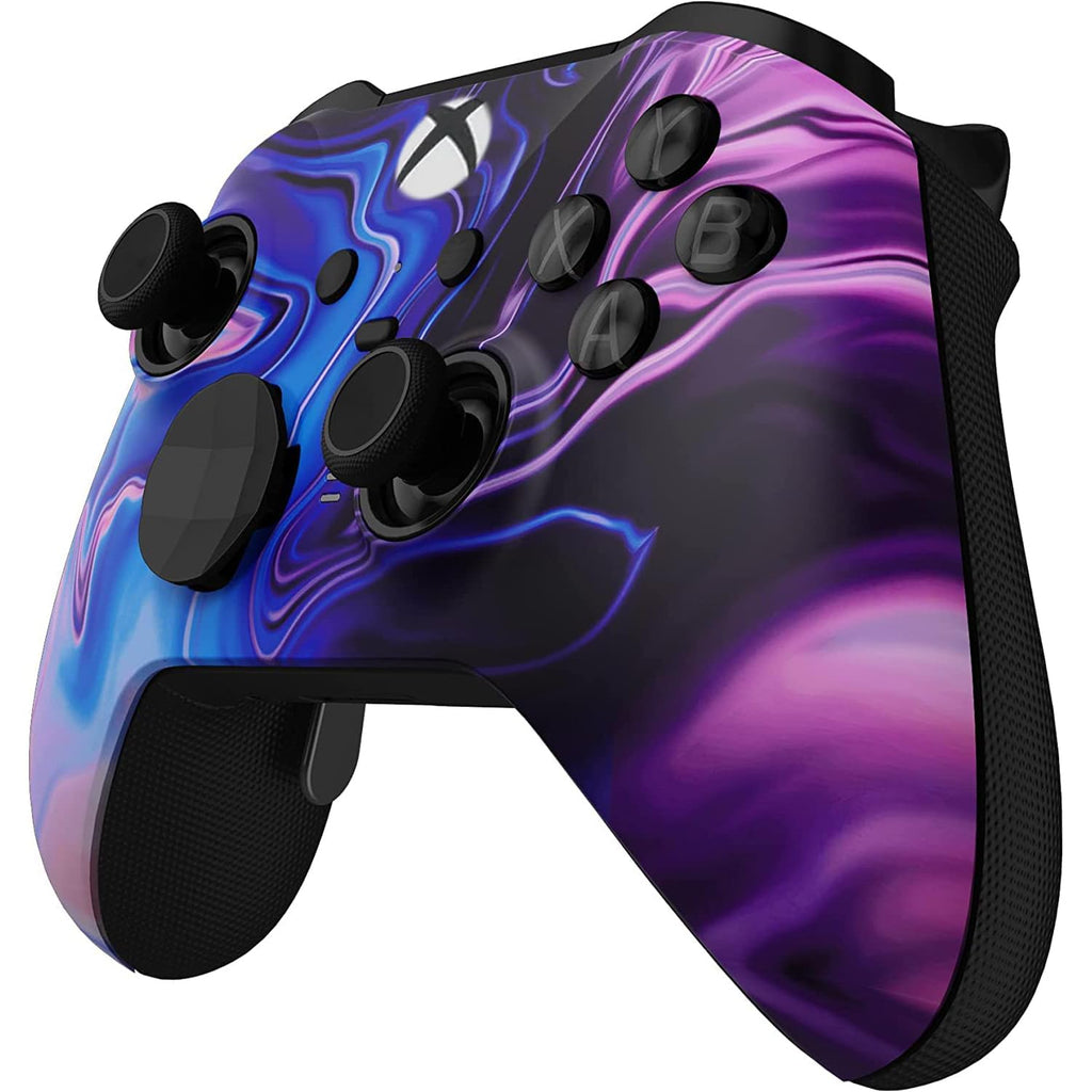 Custom Controllerzz Custom Elite Series 2 Controller Compatible With Xbox One, Xbox Series S, and Xbox Series X (Blue & Purple Swirl)