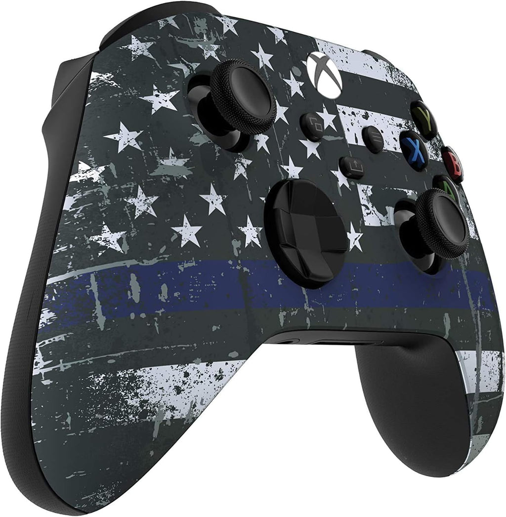 Custom Controllerzz Wireless Controller for Microsoft Xbox Series X/S & Xbox One - Custom Soft Touch Feel - Custom Xbox Series X/S Controller (X/S Blue Line)