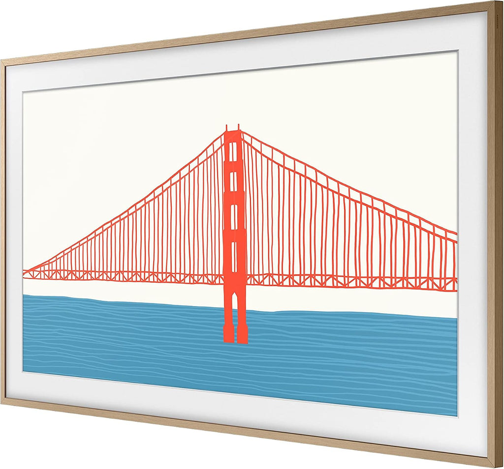 SAMSUNG ( Modern Teak Frame Customizable Bezel, 55 Inch, 2021 Model)