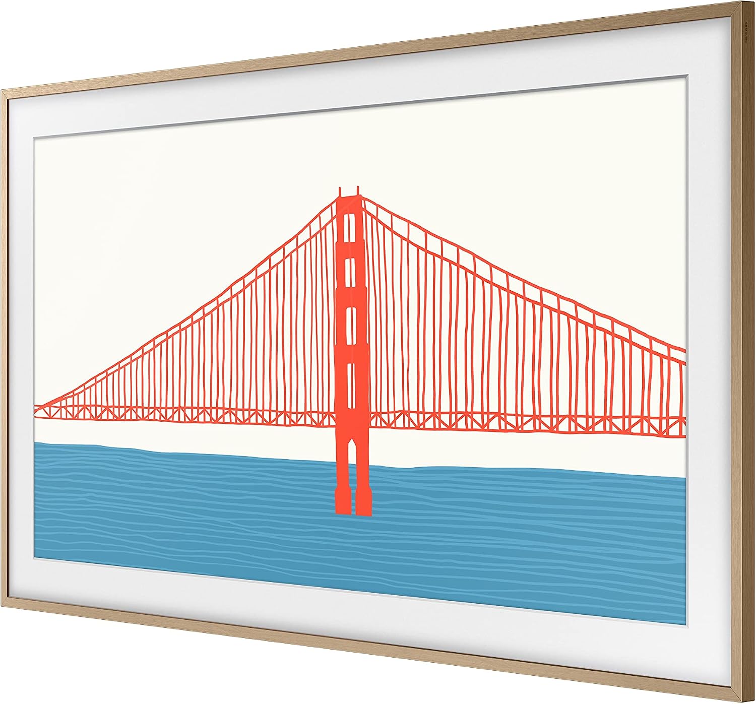 SAMSUNG ( Modern Teak Frame Customizable Bezel, 55 Inch, 2021 Model)
