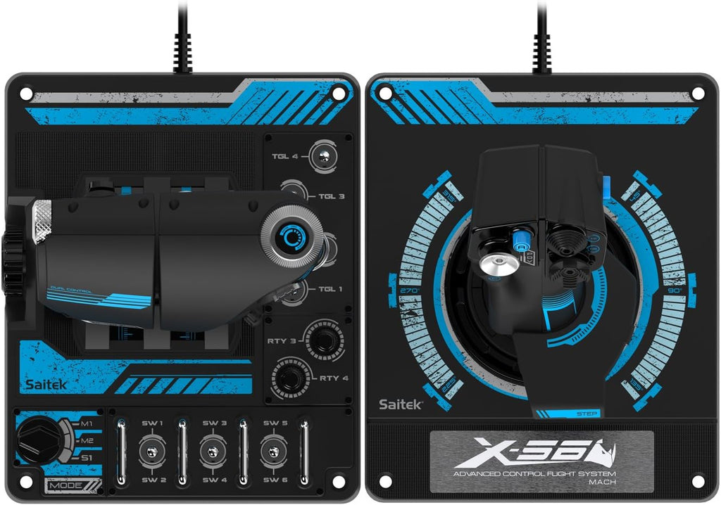 Saitek Pro X-56 Rhino H.O.T.A.S. Video Game Flight Controller for PC (SCB432210002/01/1)