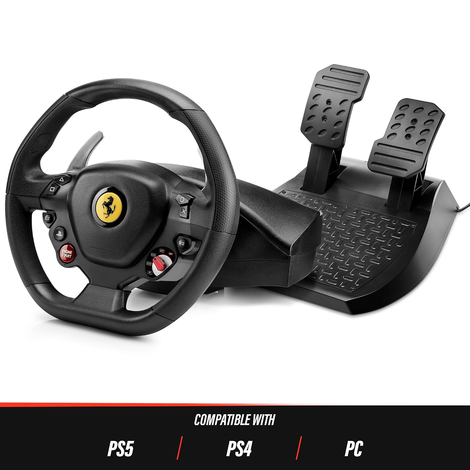 Thrustmaster T80 Ferrari 488 GTB Edition Racing Wheel (compatible w/ PS5, PS5 Pro, PS4 & PC)
