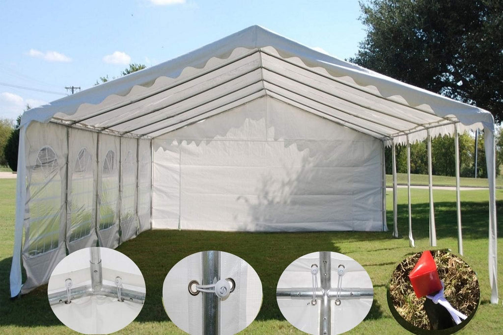 Delta 32'x16' Budget PE Tent Tents for Parties + 2 Long Bags + 1 Short Bag, Outdoor Large Commercial Canopy,carpas para Fiestas,Wedding Event Tent for Patio Outdoor Garden Events