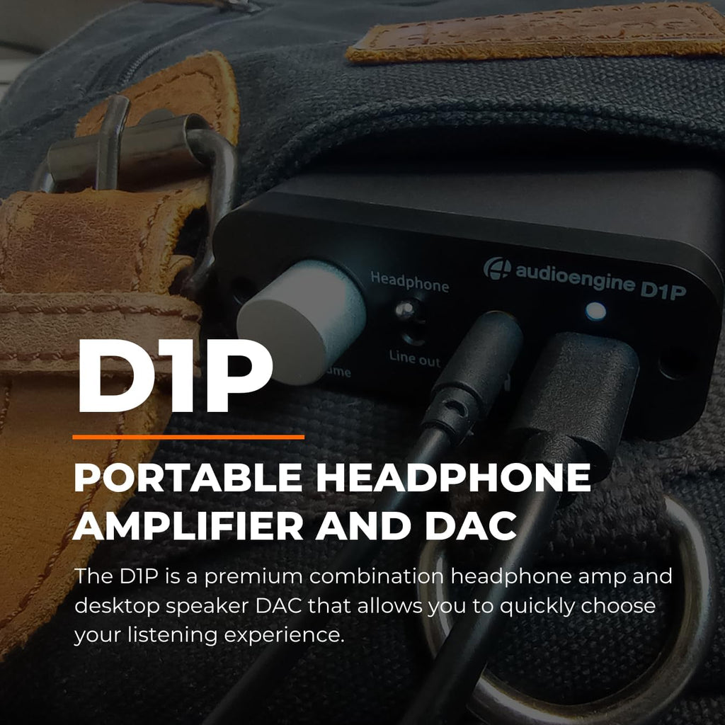 Audioengine D1P 32 Bit Portable Headphone Amplifier - Audio DAC Amp Switcher for Gaming and Music
