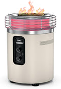 Ninja Fireside360™ Outdoor Heater & Fire Pit | 3 Modes: Flame, Heat, Flame & Heat | Portable for Patio, Deck, Camping, Beach | Easy Control Smokeless Flames | Push to Start Ignition | Stone | OF101ST
