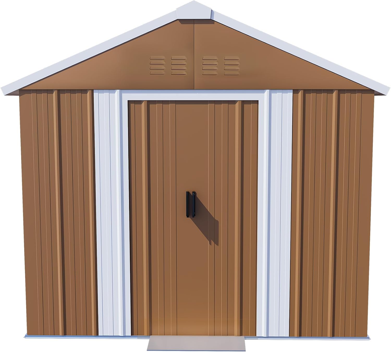 6x4 Outdoor Storage Shed, Heavy Duty Metal Shed, Lockable Garden Sheds with Sliding Door, Window and Airflow Design, Waterproof Steel Tool Sheds & Outdoor Storage for Backyard