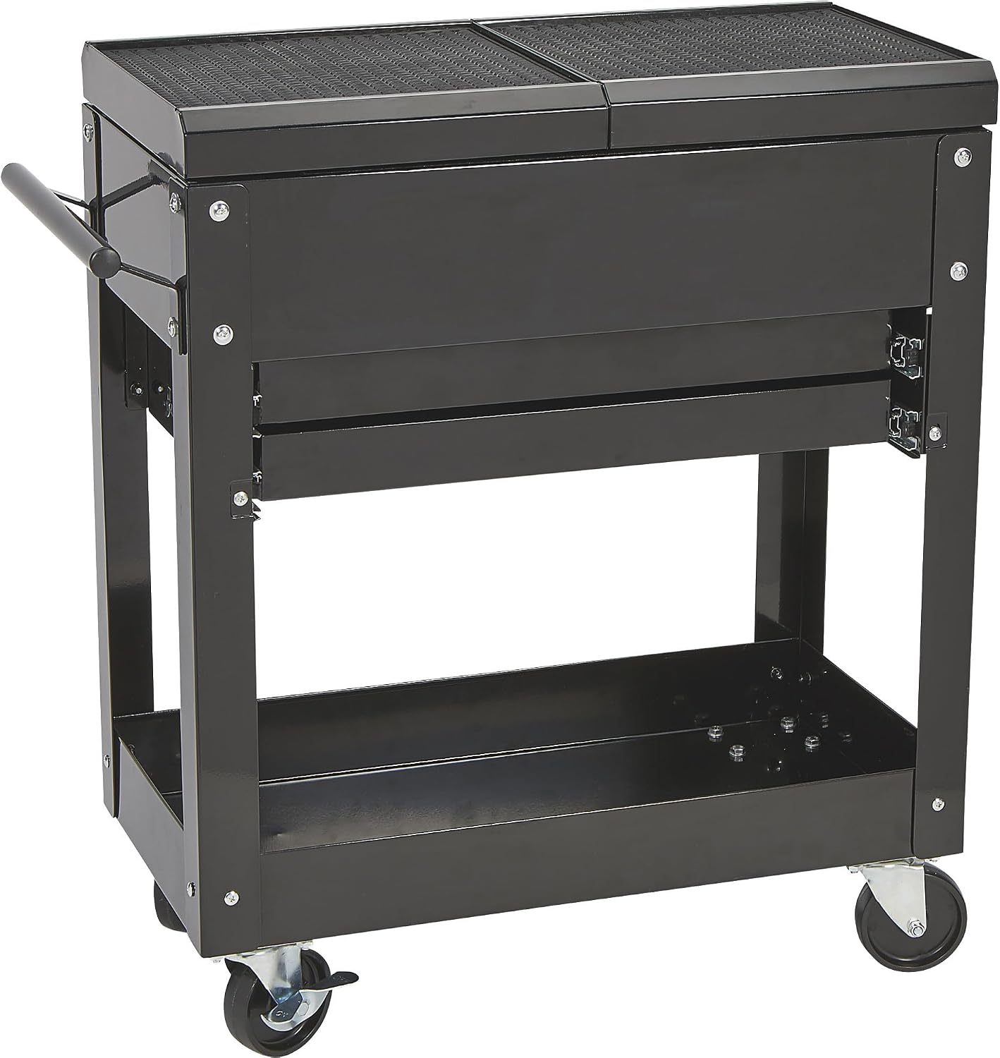 Ironton 28in. 2-Drawer Tool Cart - 30-1/2in.L x 14-1/2in.W x 33in.H, 350-Lb. Capacity