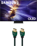 Samsung QN55S90FAFXZA 55 Inch 4K OLED Smart TV with an AudioQuest Forest 1.5M 48G 8K-10K HDMI Digital Cable (2025)