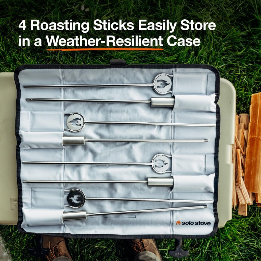 Solo Stove Roasting Sticks and Fire Pit Poker - Firewood Accessories for Outdoor and RV Fire Pits