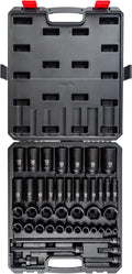 43PC 1/2' DR AE IMP SOCKET SET, Black