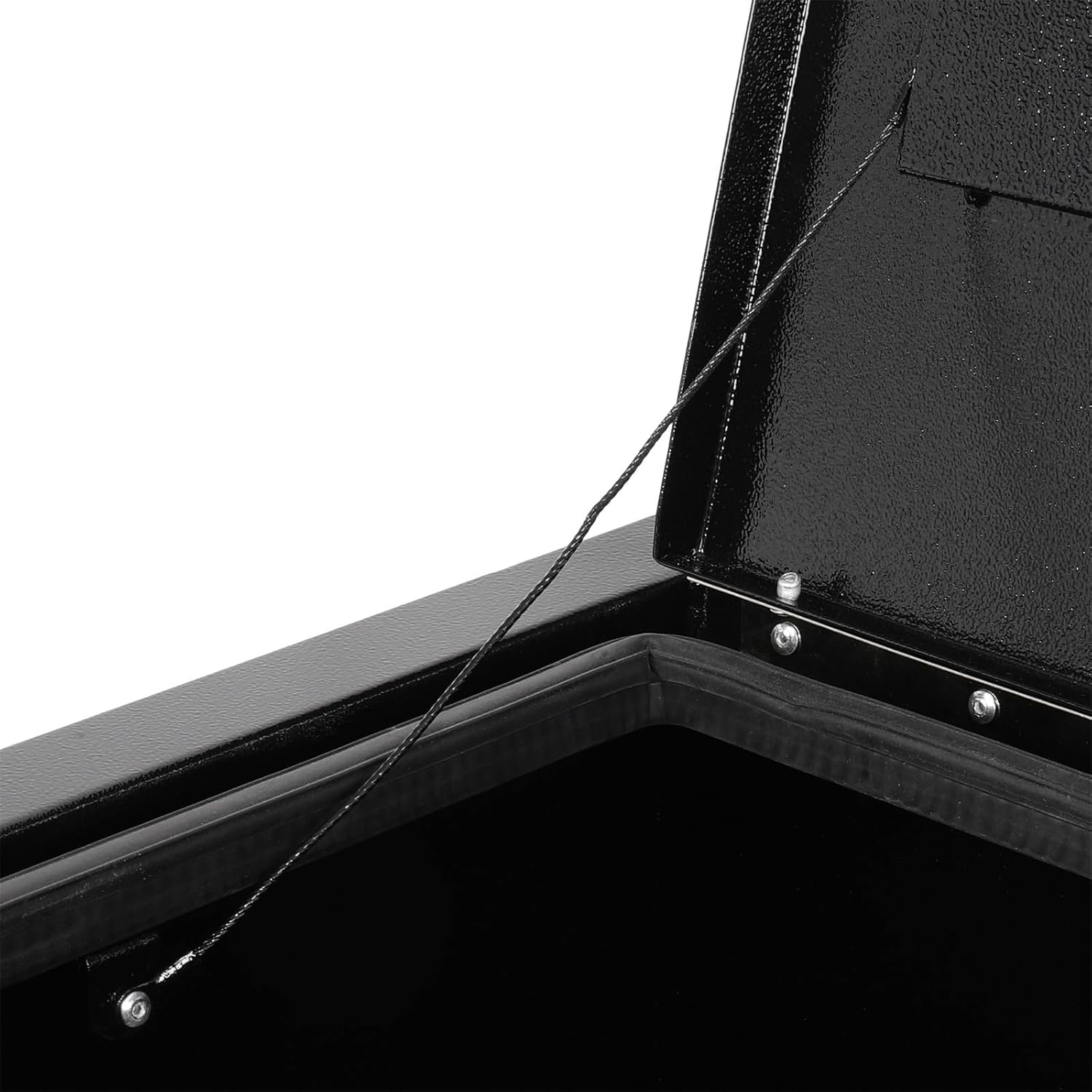 SCITOO 36' Iron Truck Bed Tool Box,Heavy Duty Crossover Storage for Most Full Size Pickups,Lockable Weatherproof Chest,Fits 36'WX18'DX18'H Truck Beds,Easy Access to Load and Unload