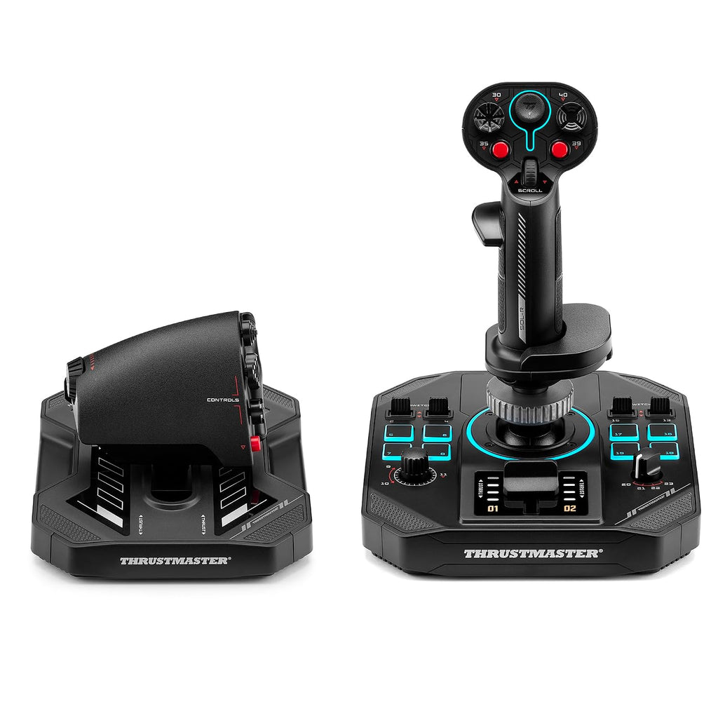 Thrustmaster Sol-R4 HOTAS Flight Stick and Throttle - Hall Effect Joystick, 58 Buttons for Flight Simulation - Compatible with PC