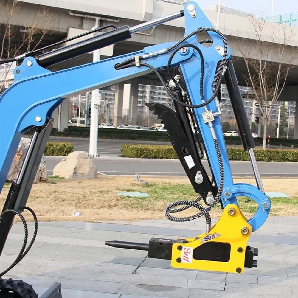 Mini Excavator Hydraulic Hammer Breaker Attachment with Nitrogen Toolbox，Small Digger for .08-3.5 ton Concrete Breaker Attachment Drilling Tool (2)