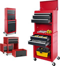 Rolling Tool Chest, 3-in-1 Detachable Metal Tool Box with Wheels & Drawers, High Capacity Toolbox Organization Sliding Drawers Garage Storage Box Cabinet Tools Cart for Warehouse Workshop