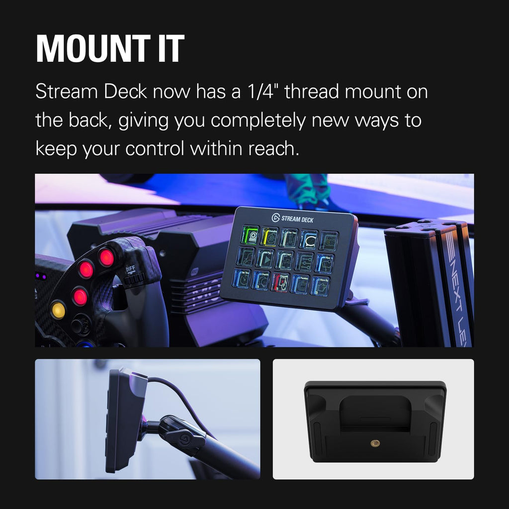 Elgato Stream Deck Scissor Keys—Workflow Controller with Customizable Macro Keys for OBS, Twitch, Discord, Teams, Photoshop, and More—USB-C, Windows 10, macOS 13 or Later