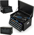 ERGOMASTER Steel Tool Box, 24'' Metal Tool Box with 6 Drawers, Lockable Heavy Duty Tool Chest Cabinet Storage Toolbox for Garage, Workshop, Repair Shop (Black-6 Drawers)