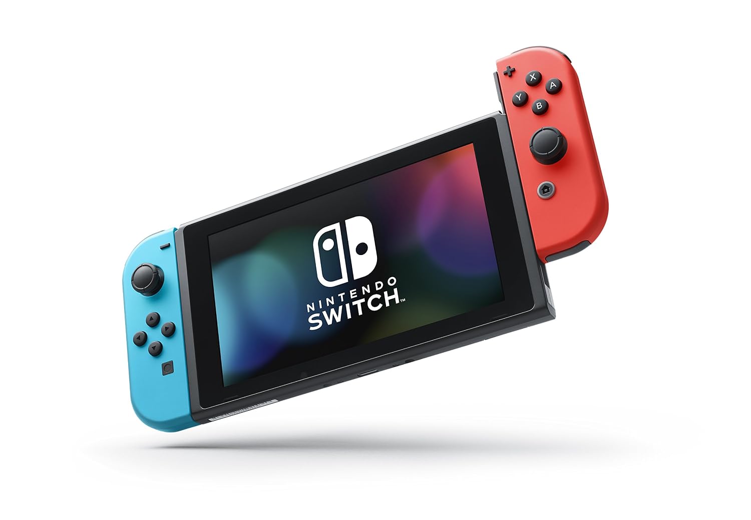Nintendo Switch with Neon Blue and Neon Red Joy-Con - Handheld Gaming Console