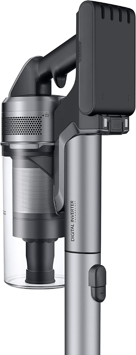 SAMSUNG Jet 75 Complete Cordless Stick Vacuum Cleaner w/ Clean Station, Removable Battery, Lightweight, Powerful Cleaning for Hardwood Floors, Carpets, Area Rugs, VS20T7551P5/AA, Silver