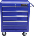 5-Drawer Heavy-Duty Rolling Tool Chest with Wheels, Steel Storage Organizer Cart with Handle, Metal Tool Cabinet for Garage, Workshop, and Repair Shop