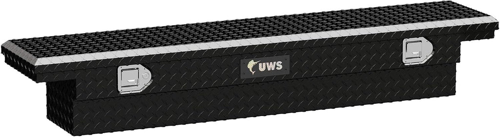 UWS EC10312 63-Inch Gloss Black Heavy-Wall Aluminum Slim Truck Tool Box with Low Profile, RigidCore Lid