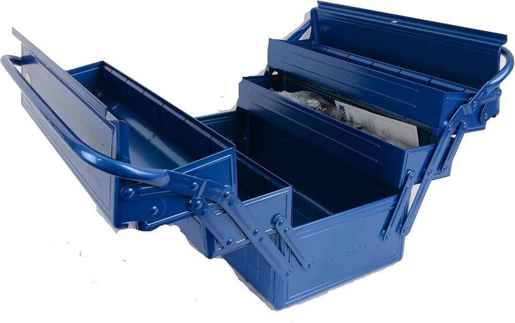 TRUSCO GT-410-B 3-Tier Tool Box, 16.2 x 8.7 x 13.4 inches (412 x 220 x 343 cm), Blue