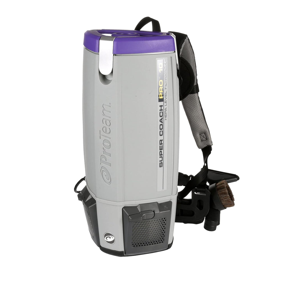 Super Coach Pro 10, 10 qt. Backpack Vacuum w/Horse Hair and Nylon Brush Blend Hard SurfaceTool Kit, 107342, Corded