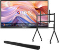 SYLVOX Outdoor TV with Rolling Stand & Soundbar, 75 inch Smart QLED TV, 2000 Nit Full Sun, Weatherproof, 4K UHD, IP56 Waterproof, Commercial Grade (2026 Model)