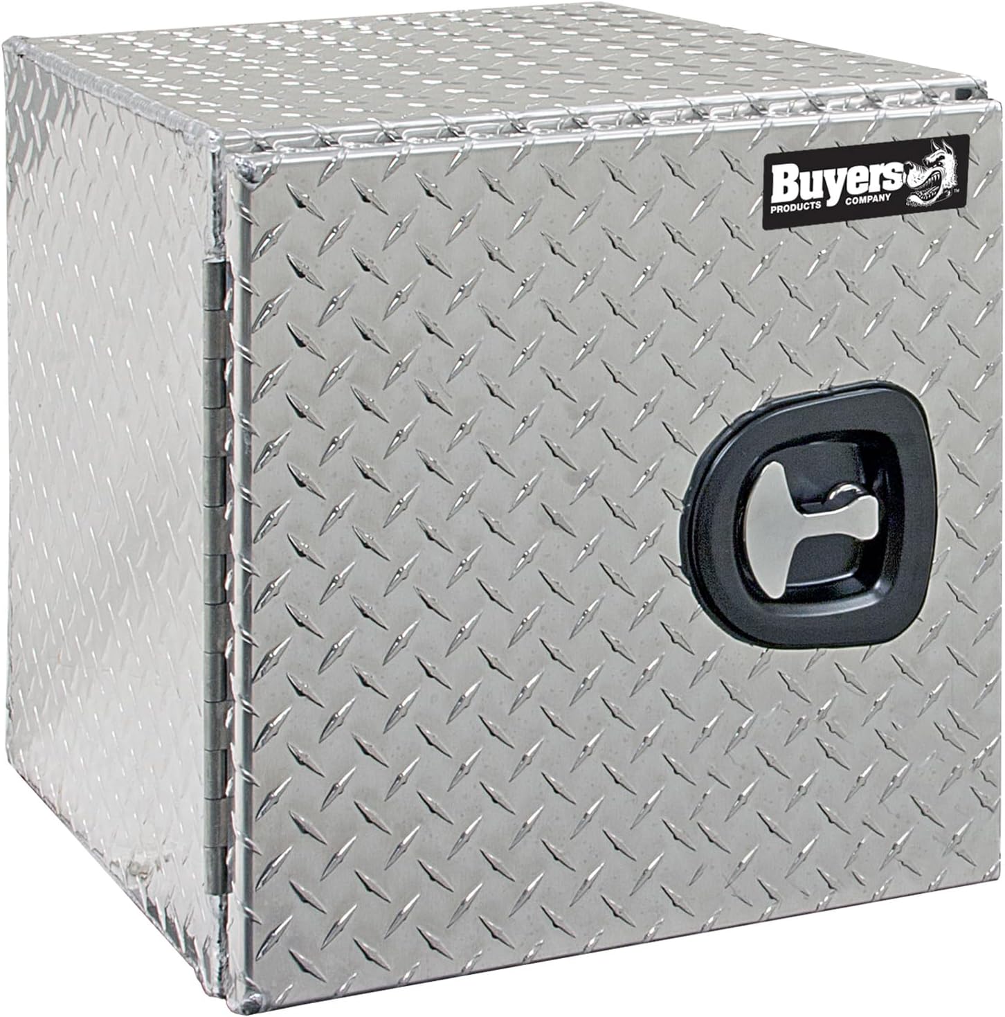 Buyers Products 1702225 Underbody Truck Tool Box with Barn Doors, 24x24x24 Inch, Diamond Tread Aluminum, Made in USA, Compression Latch, Weather Resistant, Toolbox for Flatbeds, Trailers & Work Trucks
