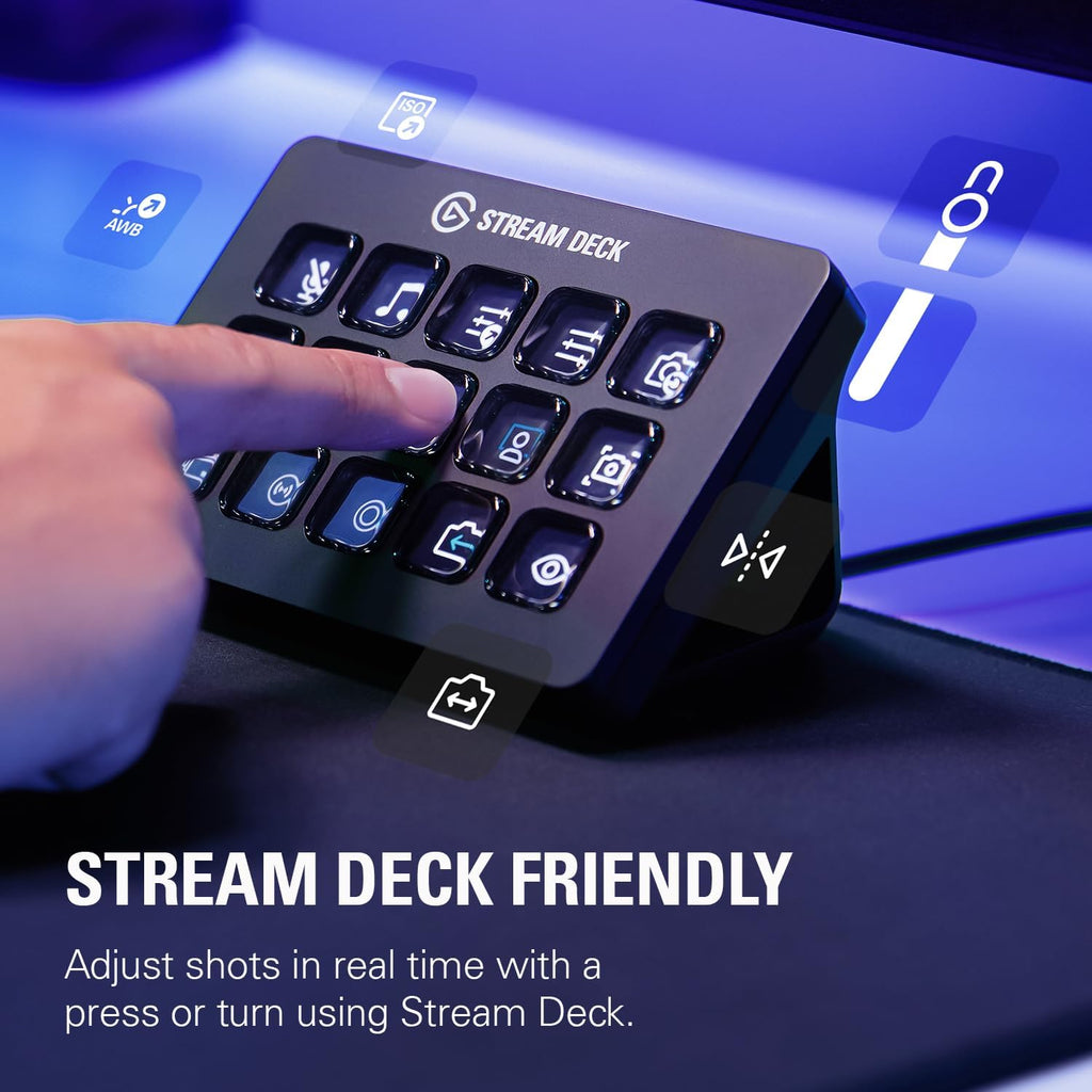Elgato Facecam MK.2 – Premium Full HD 1080p Webcam for Streaming, Gaming, Video Calls, Recording, HDR Enabled, Sony Sensor, PTZ Control – Works with OBS, Zoom, Teams, and More, for PC/Mac