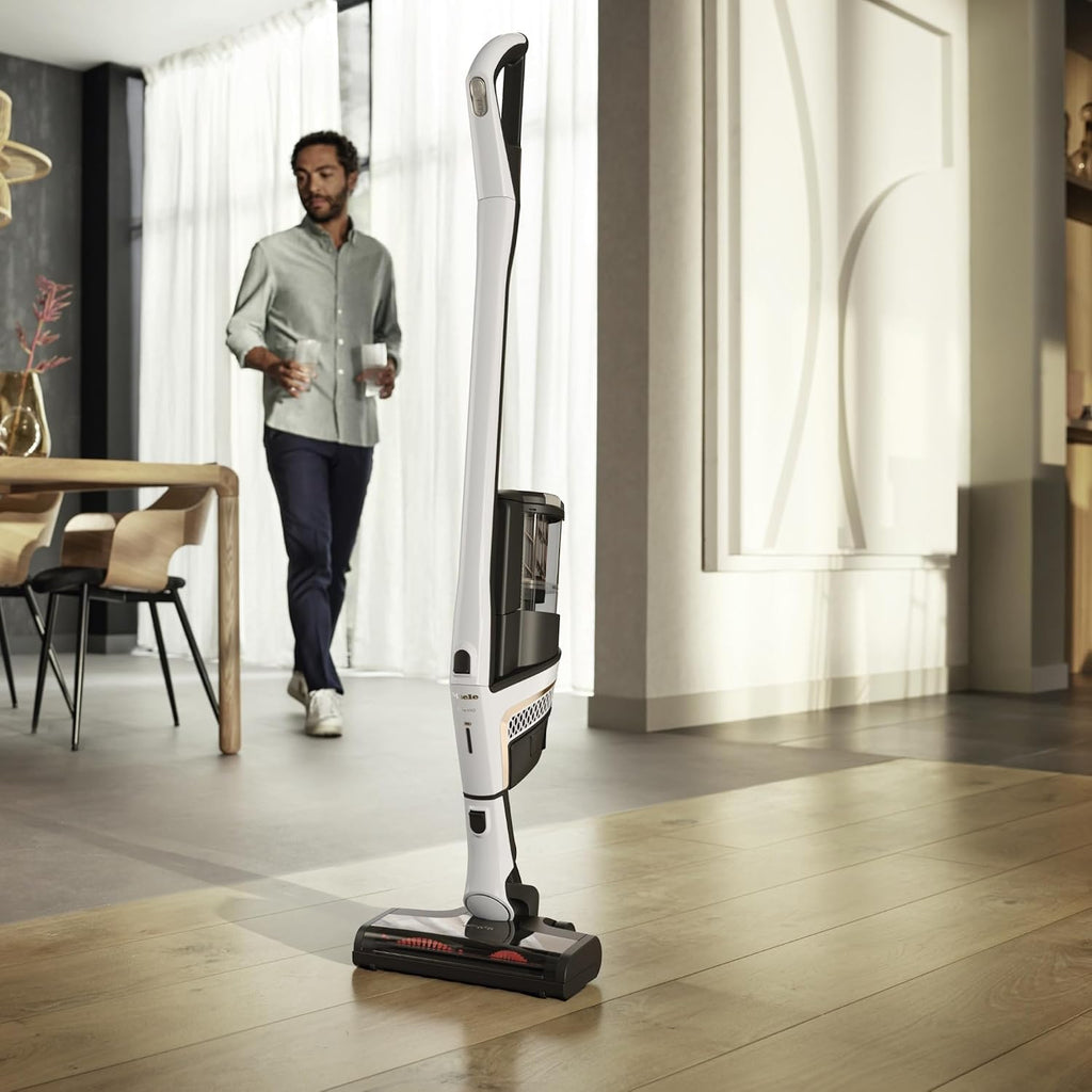 Miele Triflex HX2 Self-Standing Cordless Stick Vacuum Cleaner, 60 min runtime, Lotus White / Rose Gold