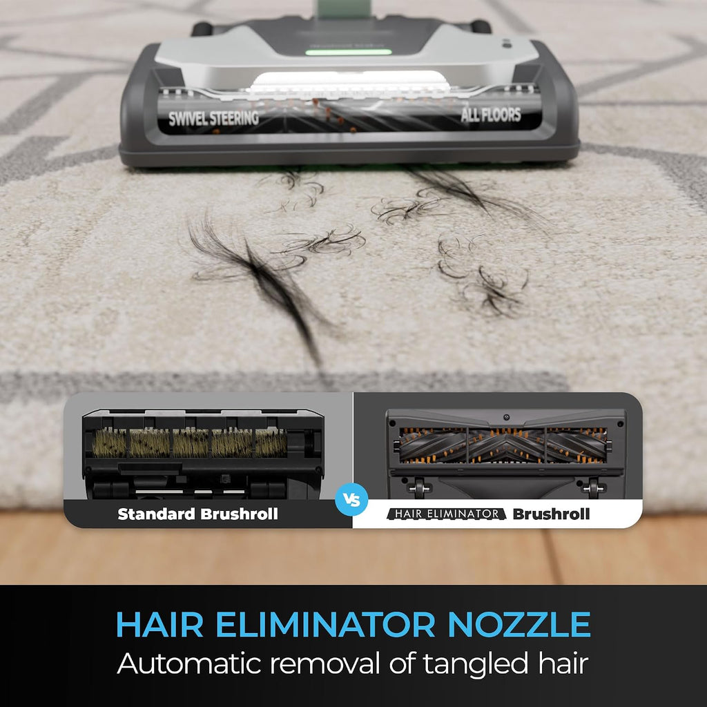 Kenmore DC5070 500 Series Bagless Canister Vacuum with Hair Eliminator Brushroll，2-Motor Cyclonic Technology, HEPA Filtration & 24' Auto Cord Rewind for Pet, Carpets, Hard Floors, Stairs, White
