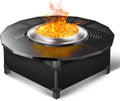 40 in Fire Pit Surround Tabletop for Solo Stove Bonfire and Ranger Wood Burning, Powder-Coated Steel Tabletop for Solo Stove Bonfire Accessories, 24 in Inner, Fits Most Wood Burning Fire Pit.