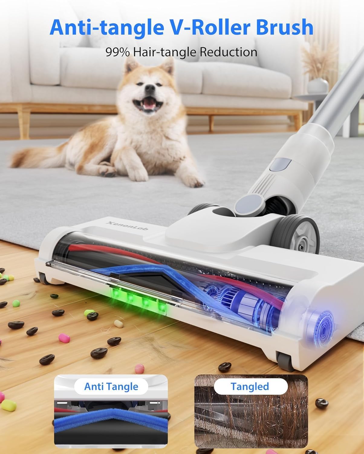 Cordless Vacuum Cleaner for Home, 6In1 Multifunctional Up to 50 Mins Runtime Rechargeable Stick Vacuum-1