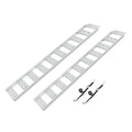 CARGOSMART Aluminum Straight Fixed Ramp with Treads (2pk) - Easily and Safely Load and Unload Light Equipment, Lawn Tractors, ATVs and More, 1,250 lb. Capacity, 12' W x 78' L