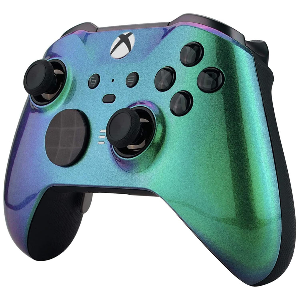 Custom Controllerzz Elite Series 2 Controller Compatible With Xbox One, Xbox Series S and Xbox Series X (Green & Purple Chameleon)