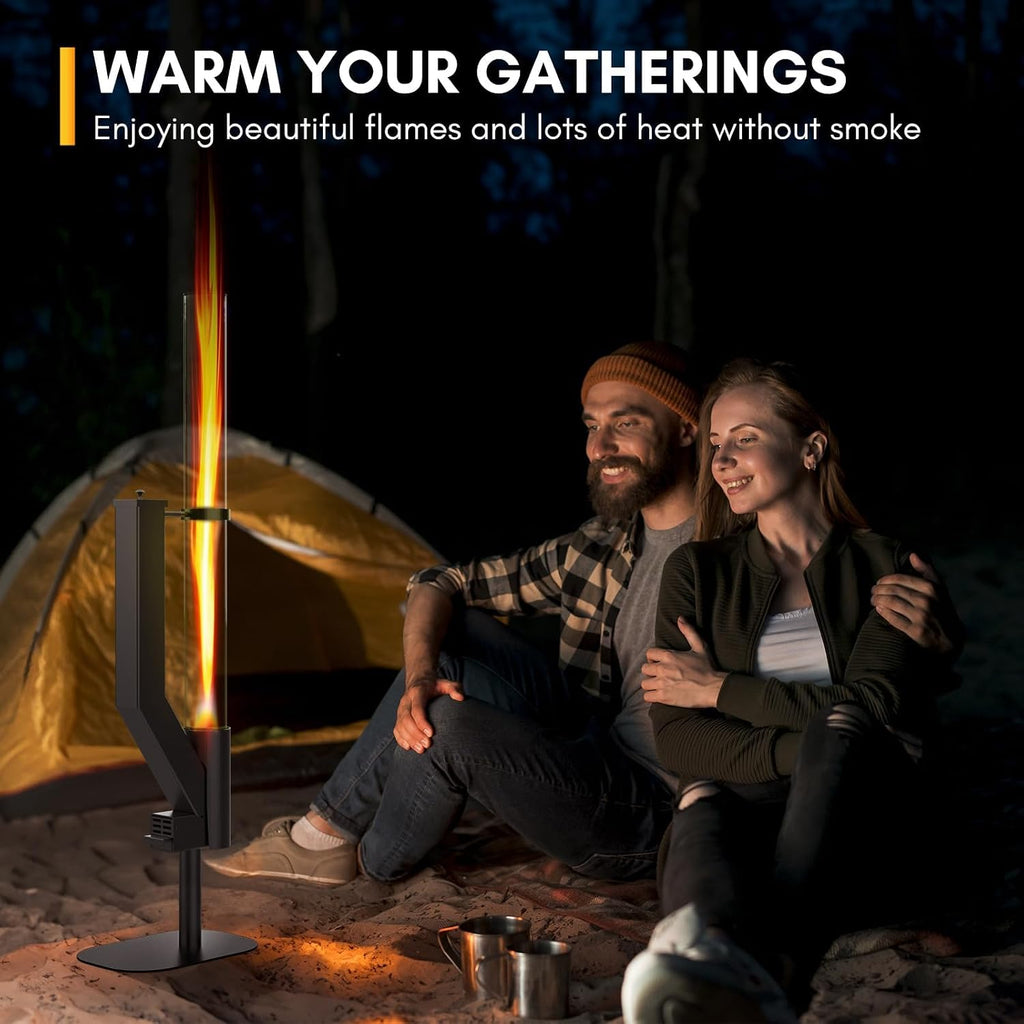 Rayzi 58-Inch Pellet Stove, Outdoor Decorative Pellet Heater