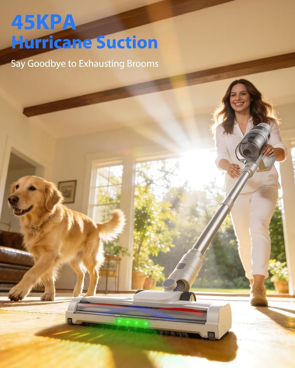 Cordless Vacuum Cleaner for Home, 6In1 Multifunctional Up to 50 Mins Runtime Rechargeable Stick Vacuum-1