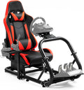 Dardoo G29 Racing Simulator Cockpit with Seat Fit for Thrustmaster T300RS, for Logitech G25 G27 G920 G923, for Fanatec, Ultra-Sturdy Alloy Steel Steering Wheel Stand,Without Wheel,Pedal & Handbrake