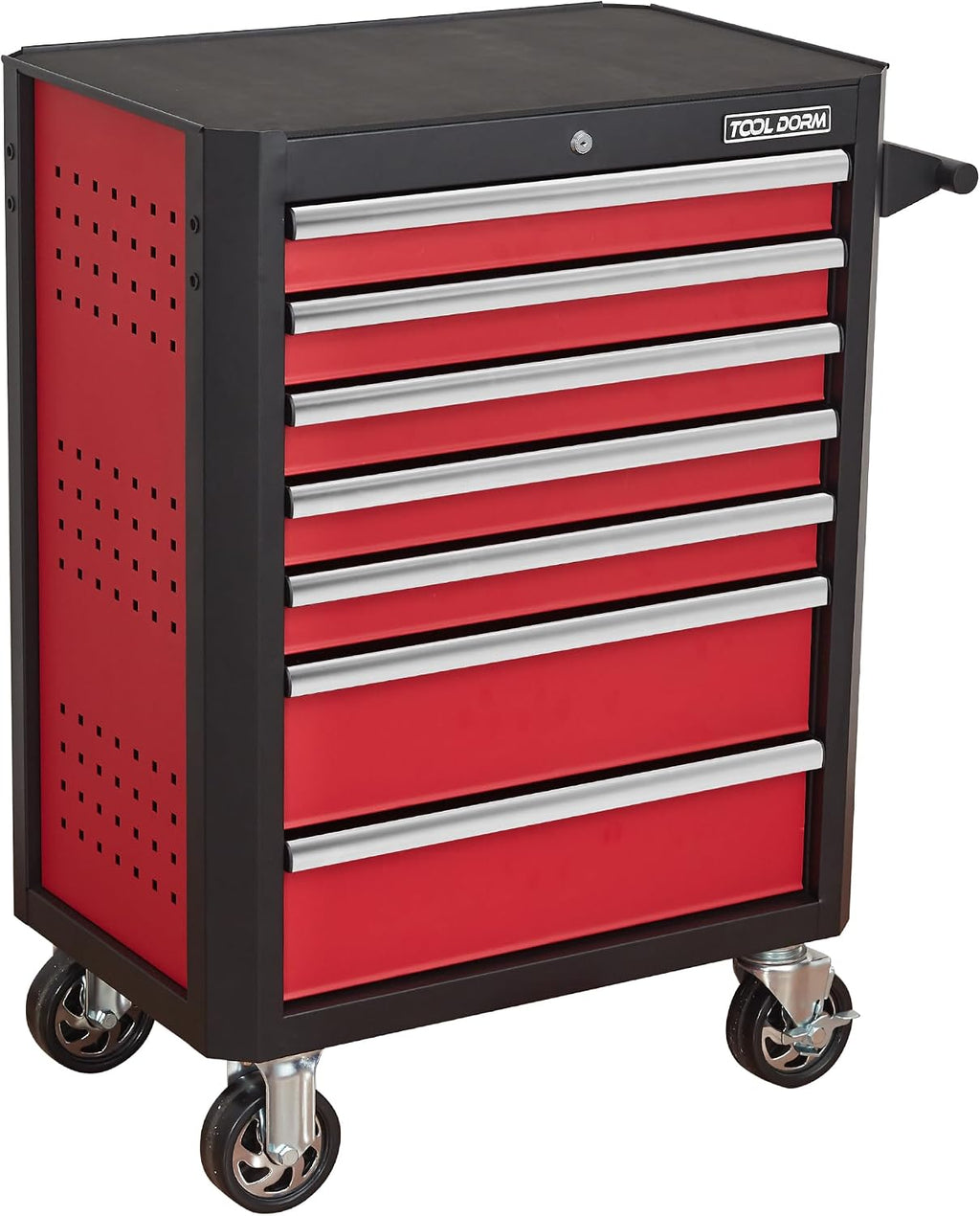 Tool Chest with Wheels - 28inch Tool Box with 7 Drawers, Metal Rolling Tool Cabinet with Locking System, for Garage, Warehouse, Workshop, Repair Shop