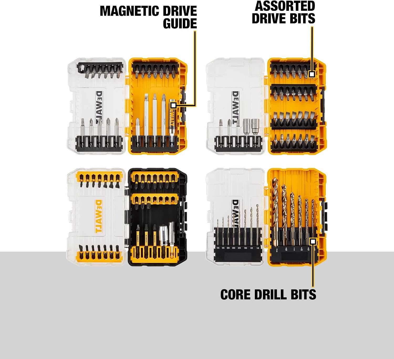 DEWALT Mechanics Tool Kit (DWMT73803) and Screwdriver & Drill Bit Set (DWA2FTS100)