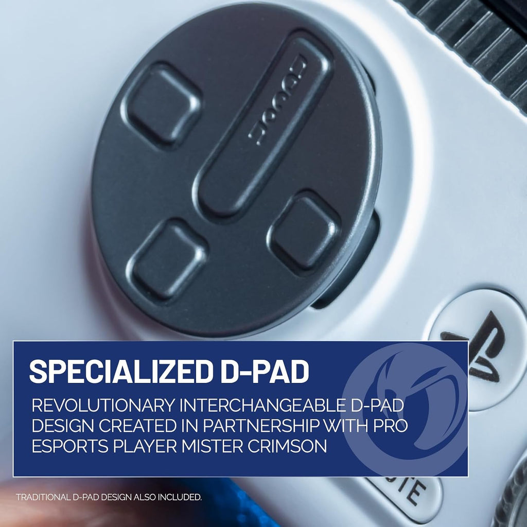 NACON Revolution 5 Pro Officially Licensed PlayStation Wireless Gaming Controller for PS5 / PS4 / PC - Hall Effect, Trigger Stops, Mappable Buttons, Bluetooth Audio - White