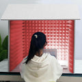 Sound Isolation Room For Home Studio, Portable Sound Recording Vocal Booth Box, Studio Equipment, Vocal Absorbing Shield, Microphone Shield For Podcasts Singing Gaming And Broadcasting (Red 80*8