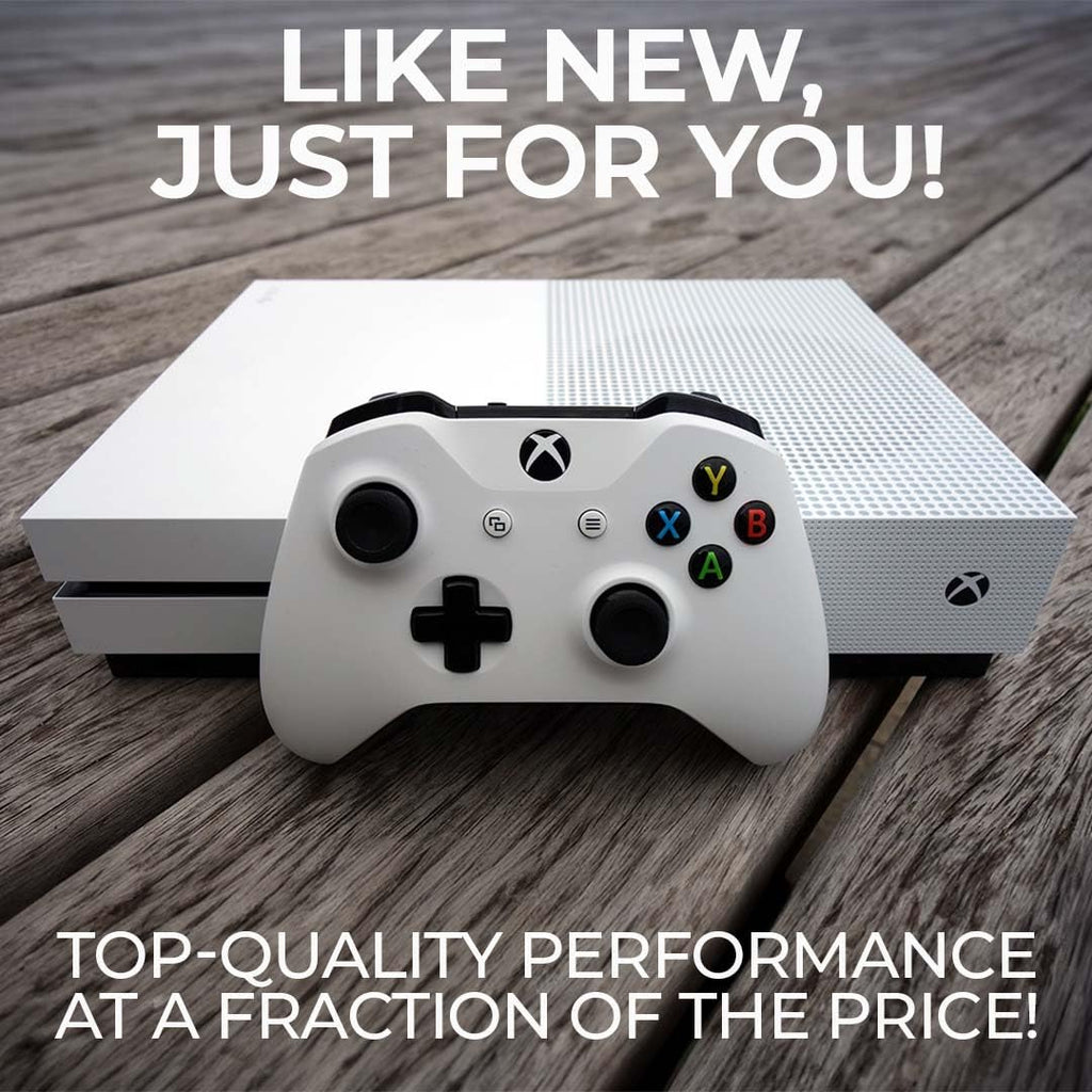 Zeust Xbox One S 512GB Console Bundle - Includes the Xbox One S 500 GB Console White, 1 Wireless Controller, HDMI Cable, and Microfiber Cloth - Compact Digital Gaming Kit (Renewed)