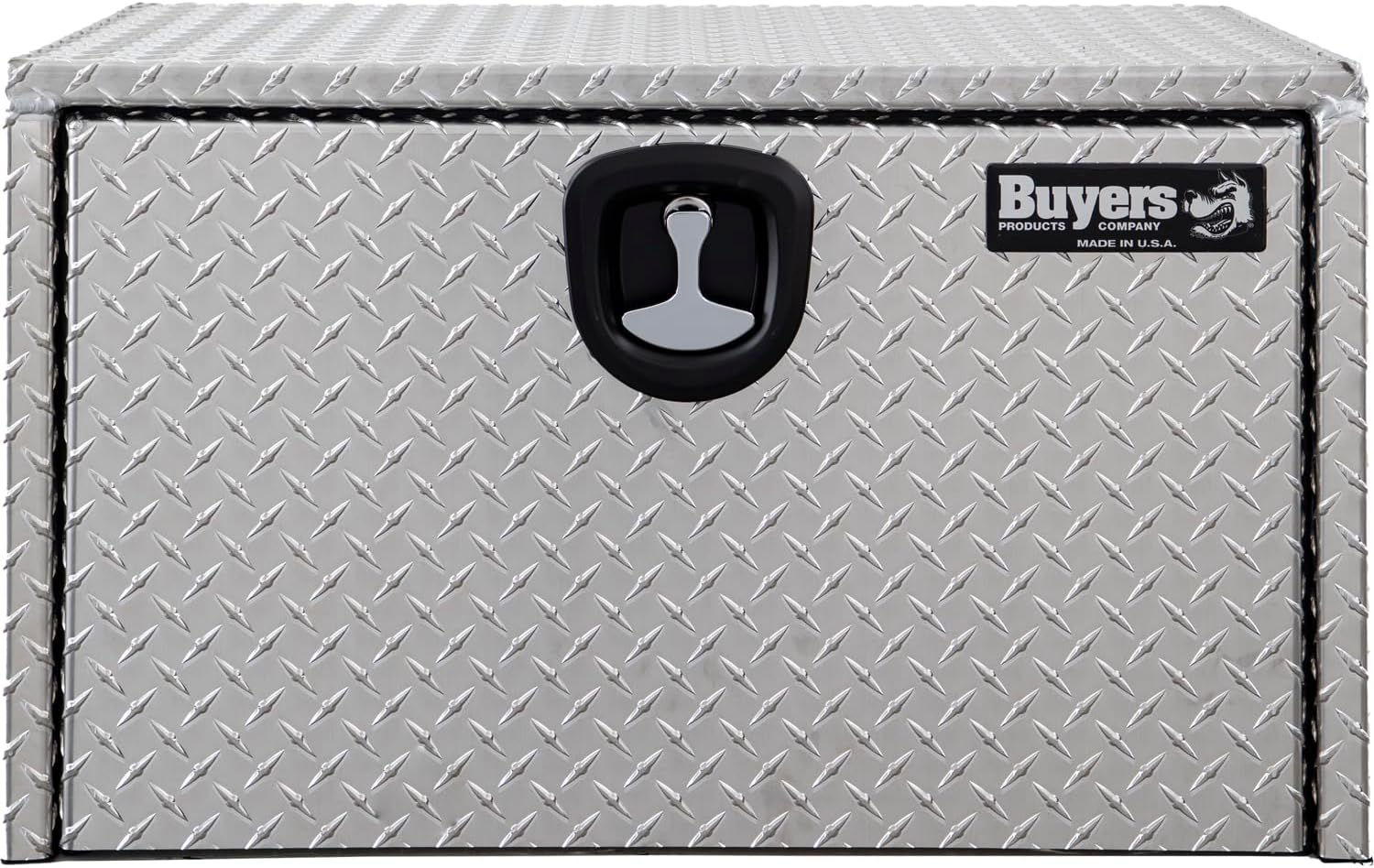 Buyers Products 1705103 Diamond Tread Aluminum Underbody Truck Tool Box, 18 x 18 x 30, Made in USA, .100 in. Thick, Corrosion-Resistant, Locking Compression Latch – Secure Storage for Work Trucks