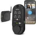 Lockly Vision Smart Lock with HD Video Doorbell, Fingerprint Door Lock for Front Door, Touchscreen Keypad, App Control, Auto Lock, No Monthly Fee- Matte Black