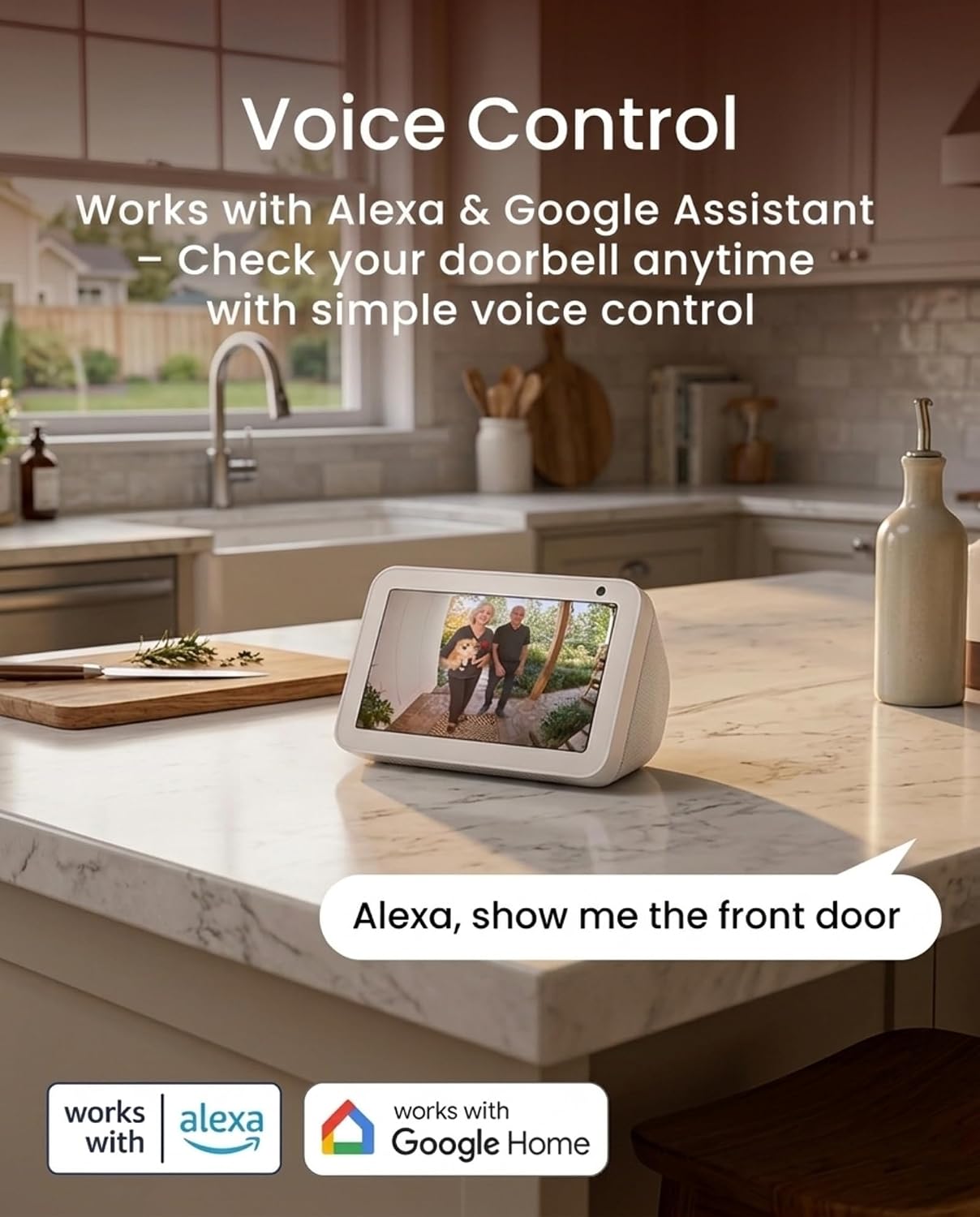youkey Dual Camera Wireless Video Doorbell — Head-to-Toe View, 2K FHD Battery Doorbell with Local Storage No Monthly Fee, Package Detection, 5Ghz WiFi, Works with Alexa & Google Assistant, DB312