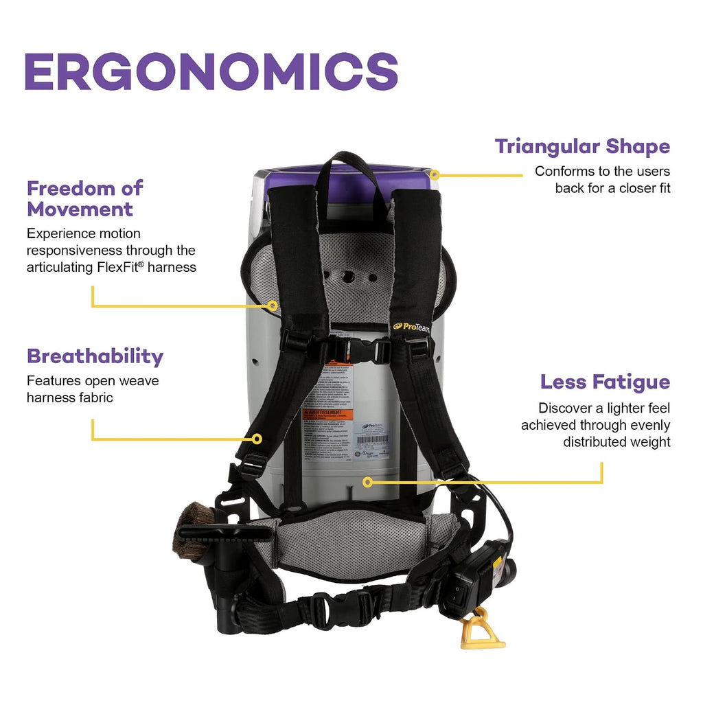 Super Coach Pro 10, 10 qt. Backpack Vacuum w/Horse Hair and Nylon Brush Blend Hard SurfaceTool Kit, 107342, Corded
