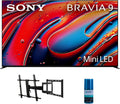 Sony K75XR90 75 Inch XR90 Series Bravia Mini LED HDR QLED 4K Google TV with a Walts TV Large/Extra Large Full Motion Mount for 43'-90' Compatible TV's and Walts HDTV Screen Cleaner Kit (2024)