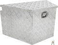 SCITOO 33 Inch Diamond Plate Truck Bed Tool Box,Aluminum Heavy Duty Crossover Storage for Most Full Size Pickups,Lockable Weatherproof Chest,Fits 33' Truck Beds,Easy Access to Load and Unload